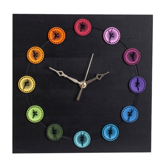 Square Modern Clock With Buttons