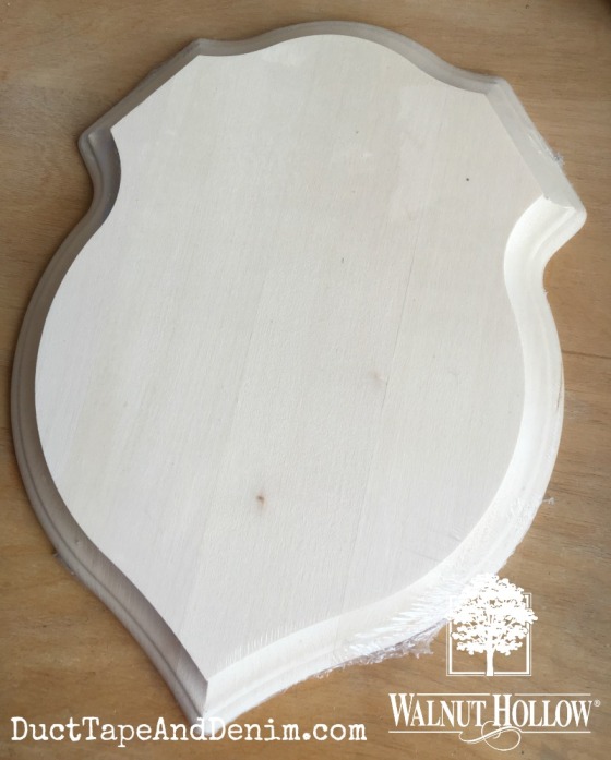 Walnut Hollow wood shield plaque