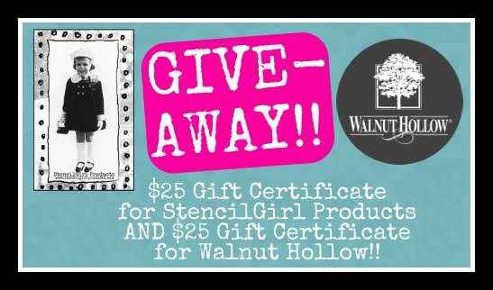 Stencil Girl and Walnut Hollow Blog Hop Giveaway
