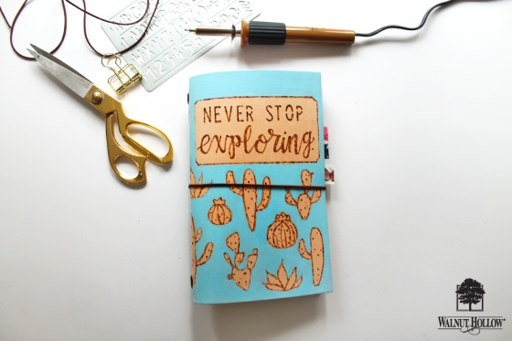 step 7 for DIY Leather Burned Traveler's Notebook Journal