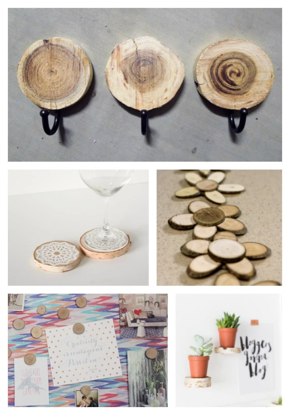 15 Wood Slice Crafts DIY's Roundup!
