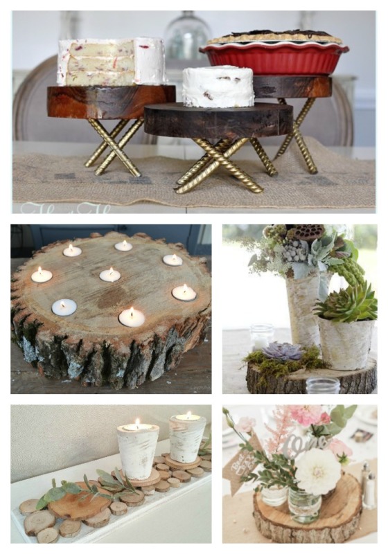 wood slices for centerpieces