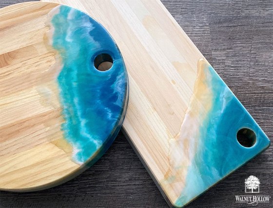 Create a Resin Poured Ocean Waves Serving Board